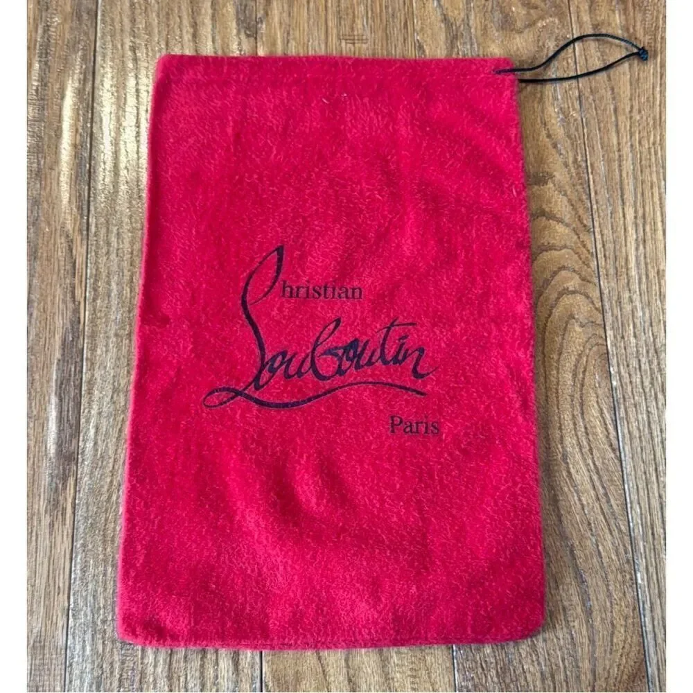 Christian Louboutin red travel dust bag 14”x9”
